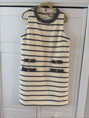 Tuckernuck Jackie shift Navy & Cream Shift-size Large
